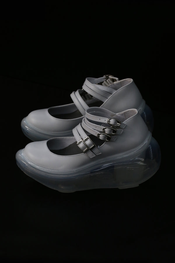 Jenny Fax Japan transparent air cushion original Mary Jane height increasing shoes series collection JF-JFAW21SHOE01-BAI white PJF4